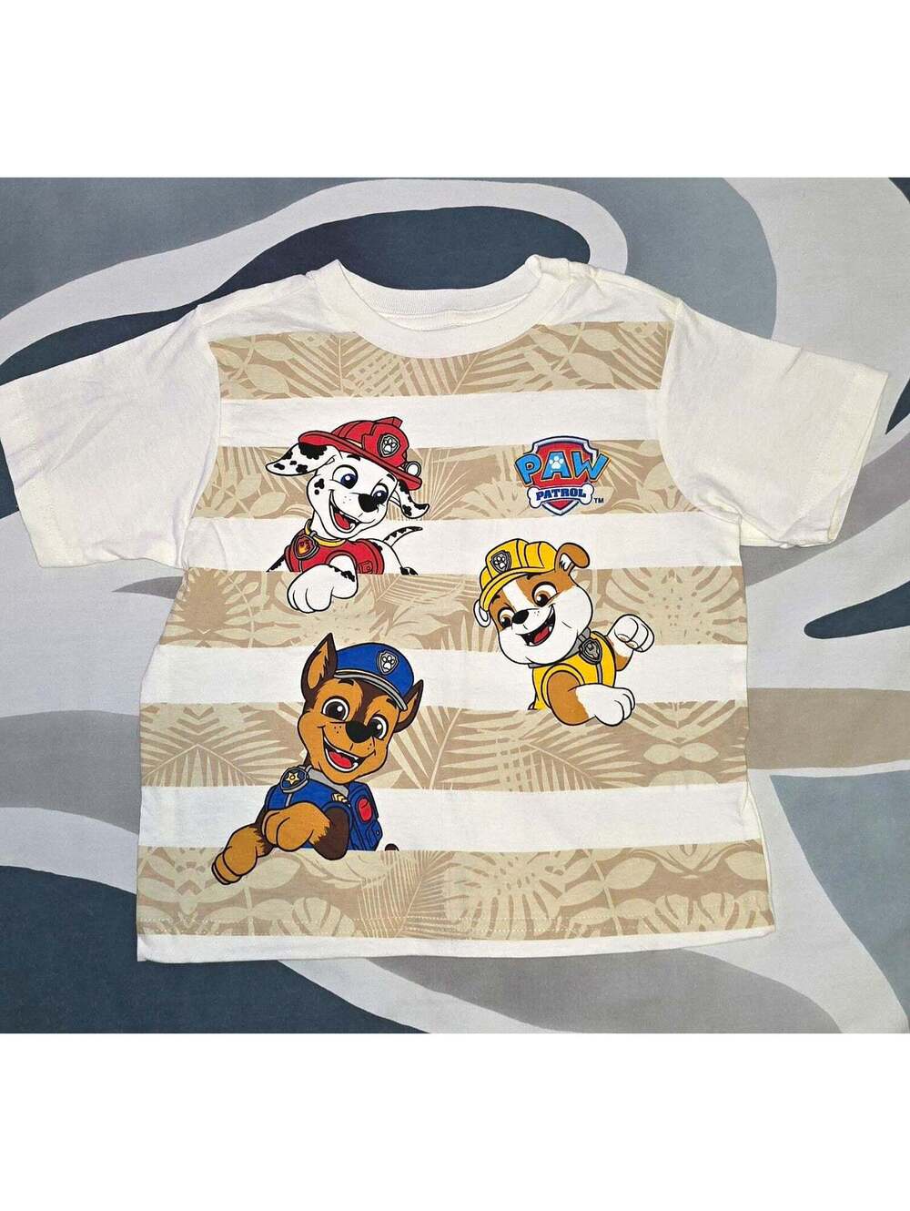 Nickelodeon PAW Patrol Chase Marshall Rubble Kids T-Shirt 4T White/Beige